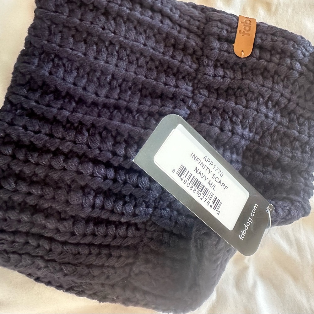 Navy Infinity Scarf - Picture 3 of 8